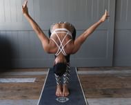 As a beginner, try the modified version of the cat-cow stretch pose. (Image via Unsplash/Dane Wetton)